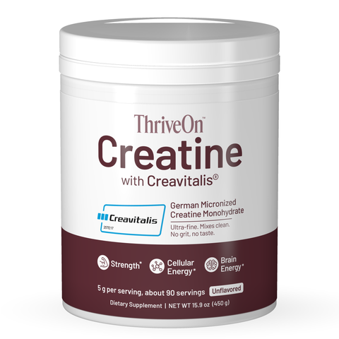 ThriveOn Creatine with Creavitalis®, 90-serving tub, front label